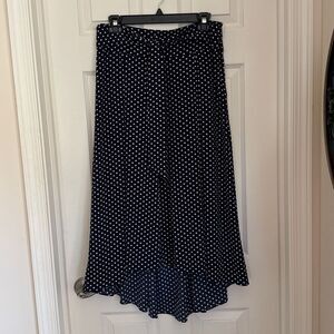 Navy blue and White Polka Dot Skirt size 4